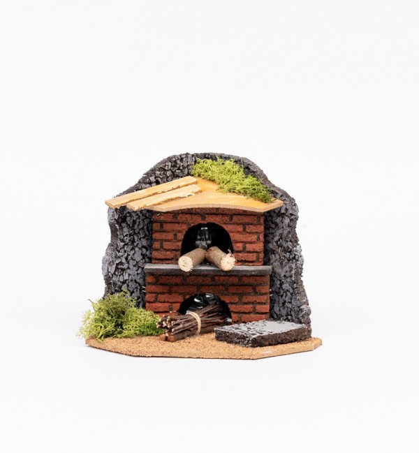 Fuoco in legno con luce (847) per presepe 12 cm 